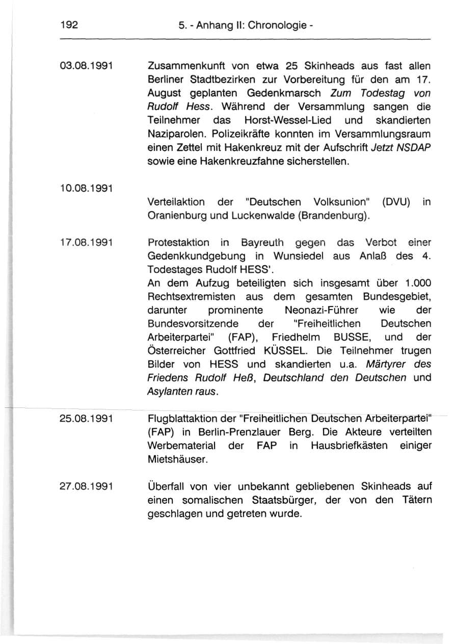 Seite 194 des Verfassungsschutzbericht 1991 Berlin