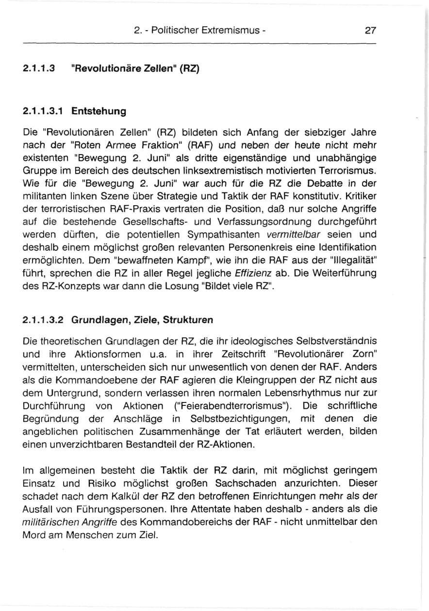 Seite 29 des Verfassungsschutzbericht 1991 Berlin