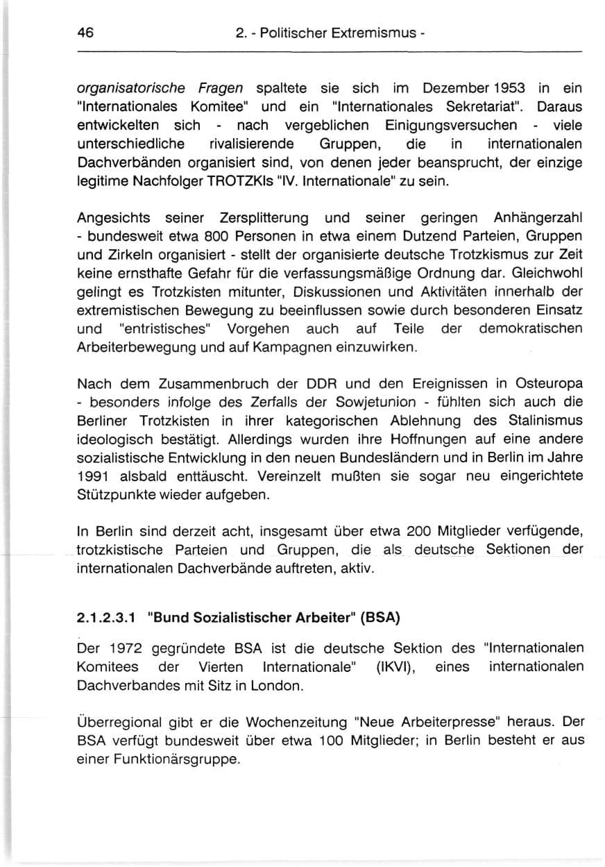 Seite 48 des Verfassungsschutzbericht 1991 Berlin