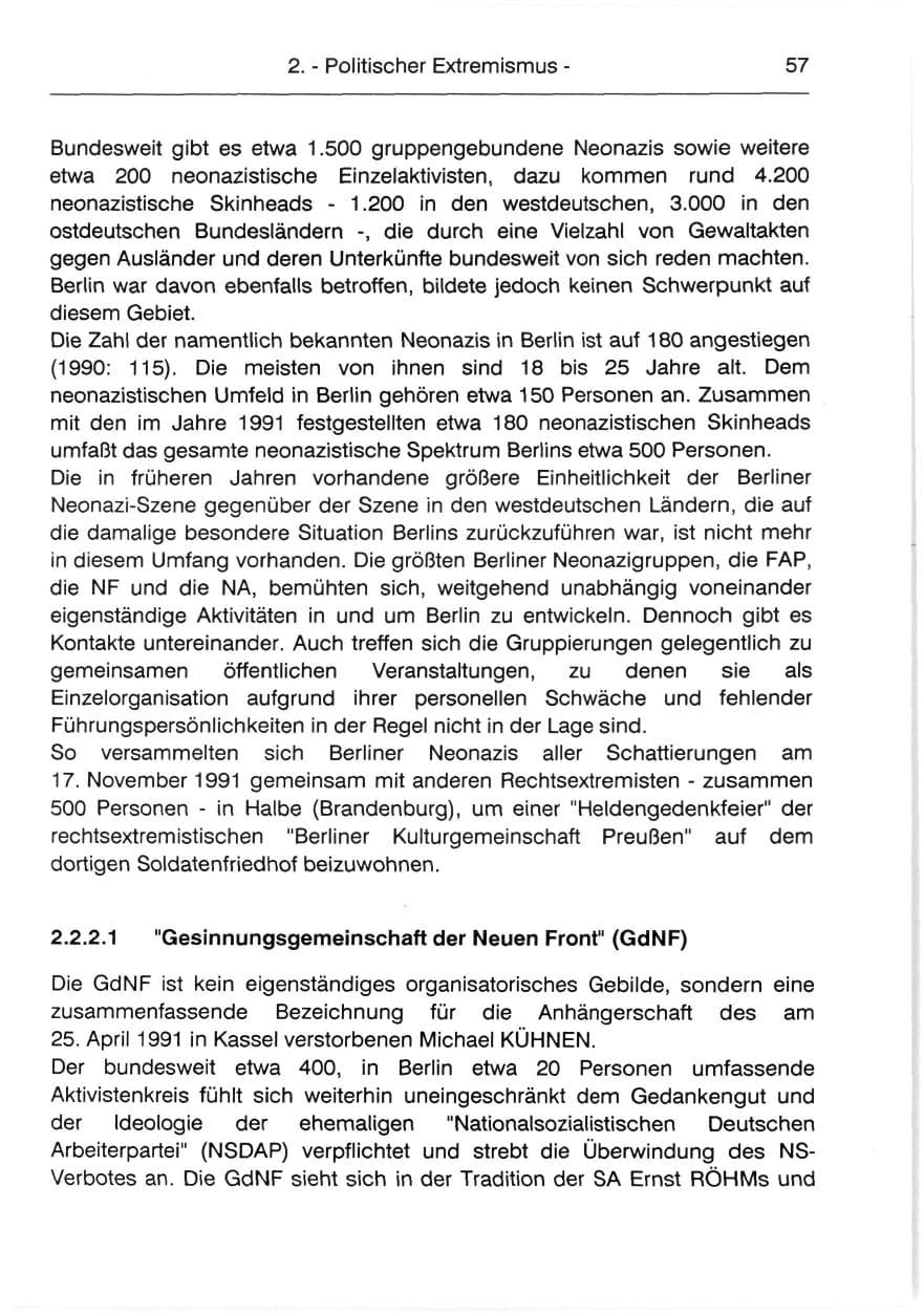 Seite 59 des Verfassungsschutzbericht 1991 Berlin