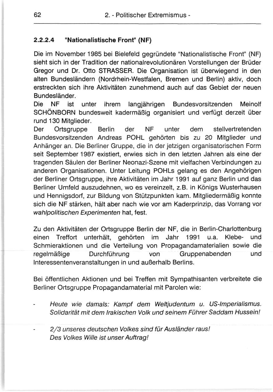Seite 64 des Verfassungsschutzbericht 1991 Berlin