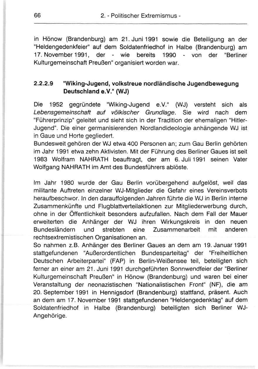 Seite 68 des Verfassungsschutzbericht 1991 Berlin