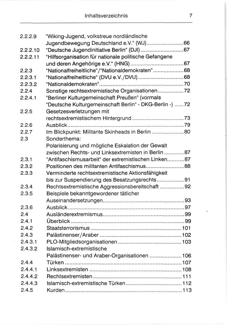 Seite 9 des Verfassungsschutzbericht 1991 Berlin