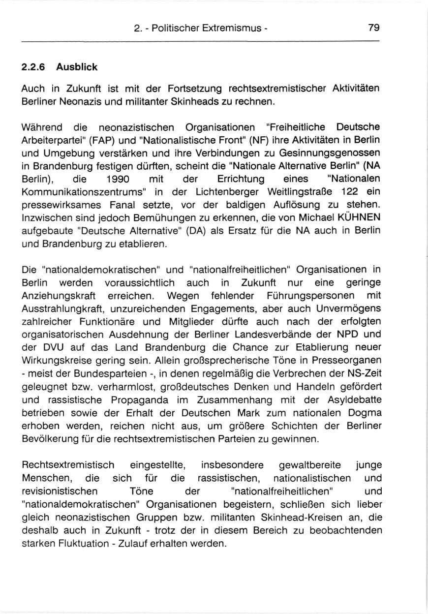 Seite 81 des Verfassungsschutzbericht 1991 Berlin