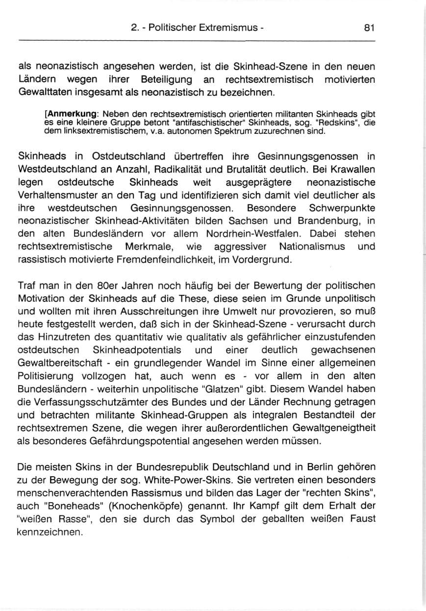Seite 83 des Verfassungsschutzbericht 1991 Berlin