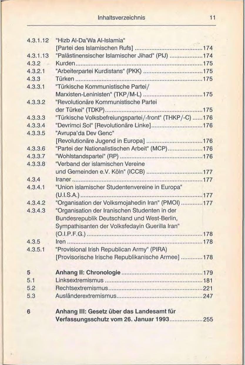 Seite 11 des Verfassungsschutzbericht 1992 Berlin