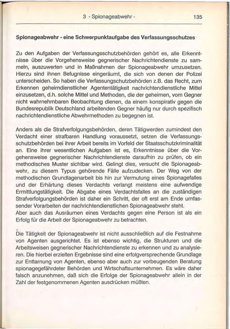 Seite 135 des Verfassungsschutzbericht 1992 Berlin