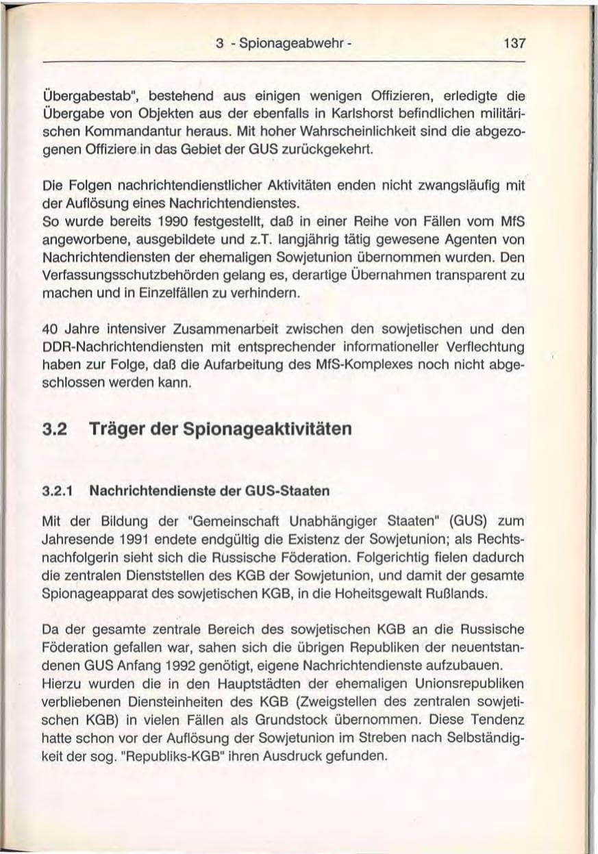 Seite 137 des Verfassungsschutzbericht 1992 Berlin