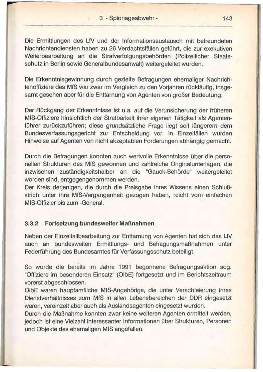 Seite 143 des Verfassungsschutzbericht 1992 Berlin