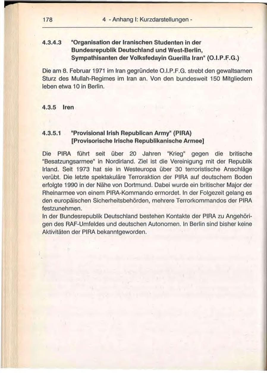 Seite 178 des Verfassungsschutzbericht 1992 Berlin