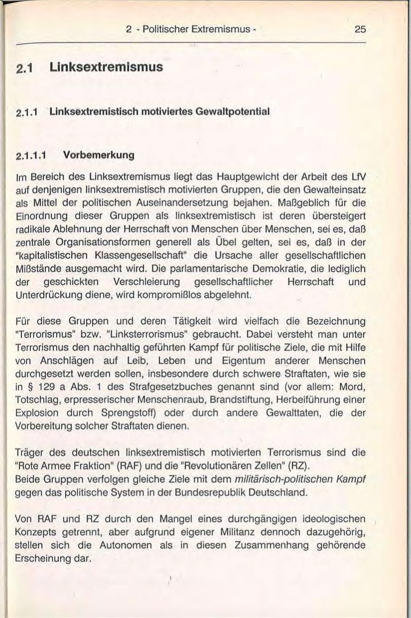 Seite 25 des Verfassungsschutzbericht 1992 Berlin