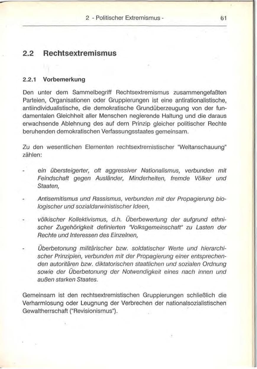 Seite 61 des Verfassungsschutzbericht 1992 Berlin