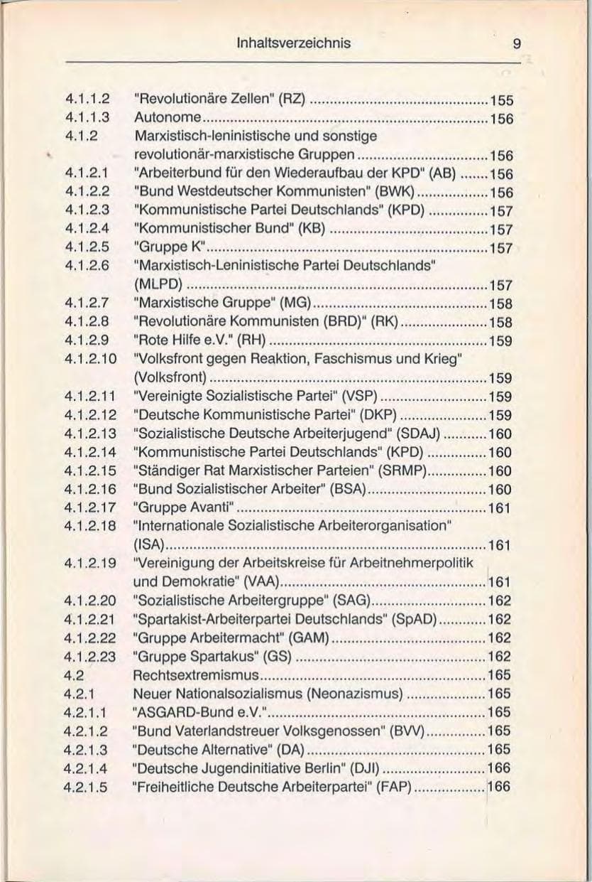 Seite 9 des Verfassungsschutzbericht 1992 Berlin