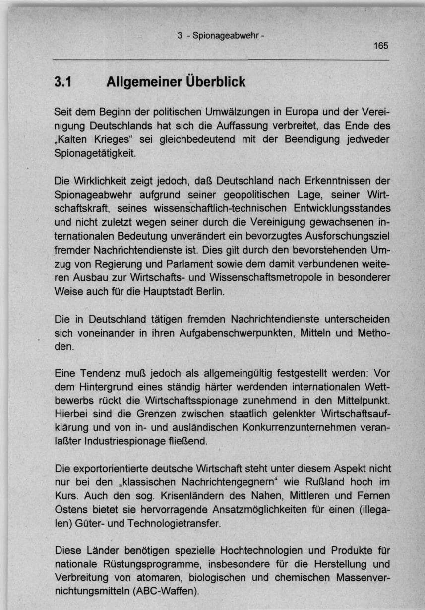 Seite 165 des Verfassungsschutzbericht 1994 Berlin