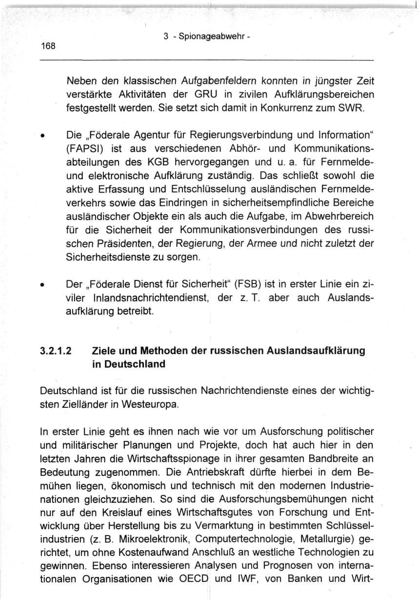 Seite 168 des Verfassungsschutzbericht 1994 Berlin
