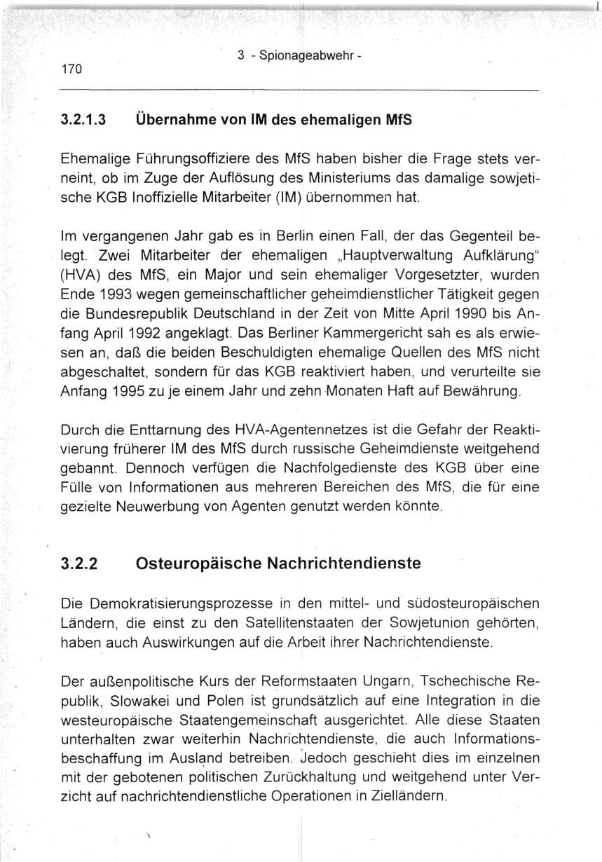 Seite 170 des Verfassungsschutzbericht 1994 Berlin