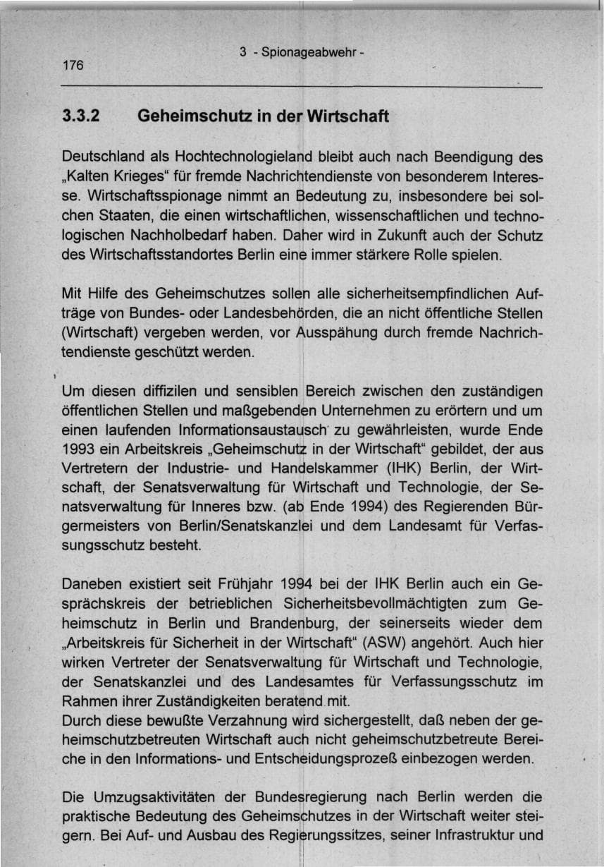 Seite 176 des Verfassungsschutzbericht 1994 Berlin
