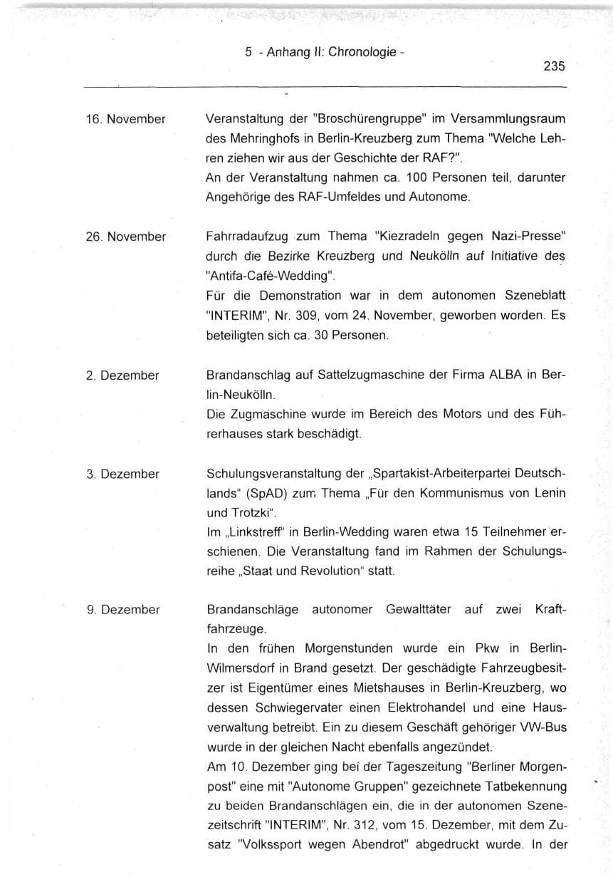 Seite 235 des Verfassungsschutzbericht 1994 Berlin