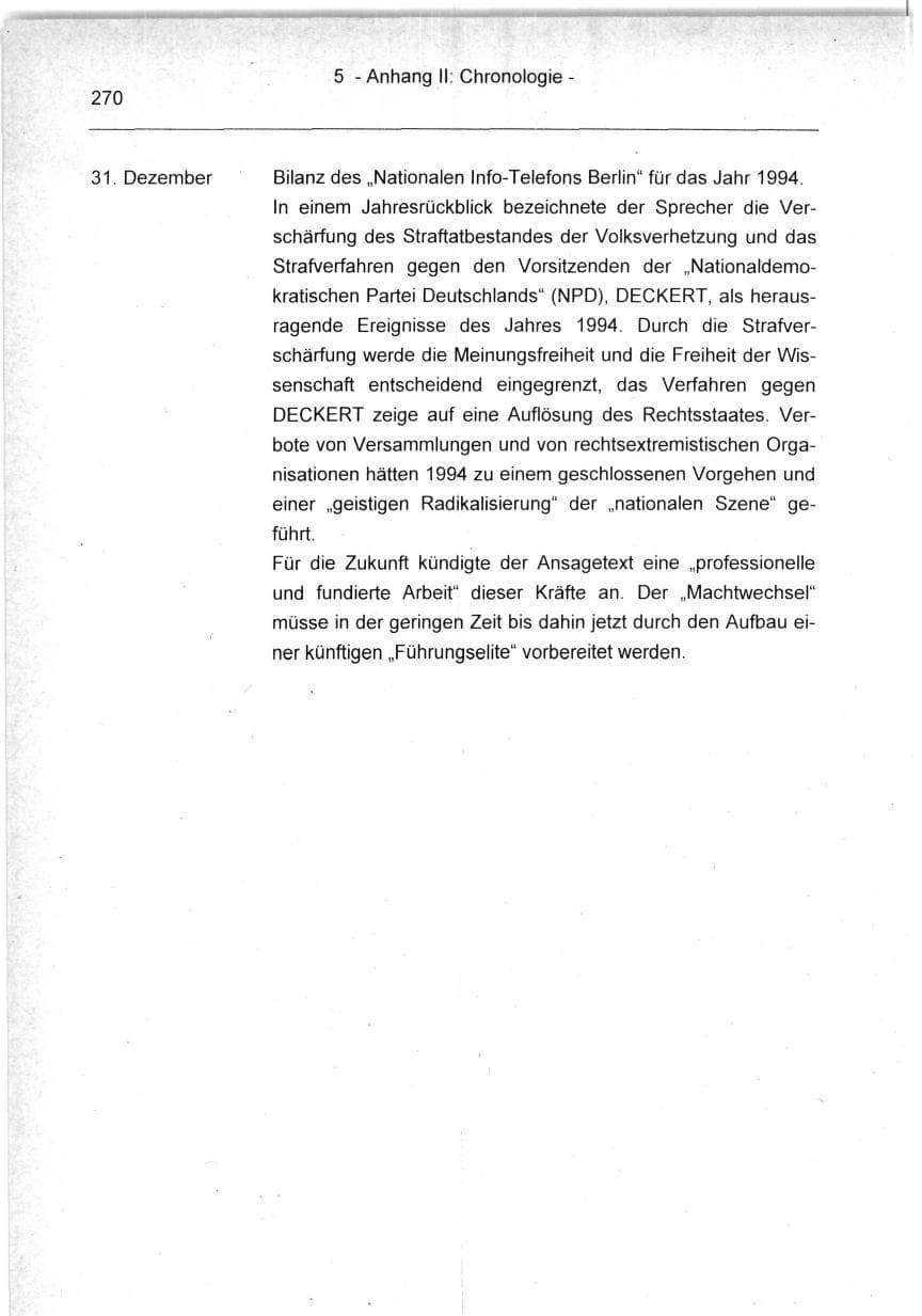 Seite 270 des Verfassungsschutzbericht 1994 Berlin