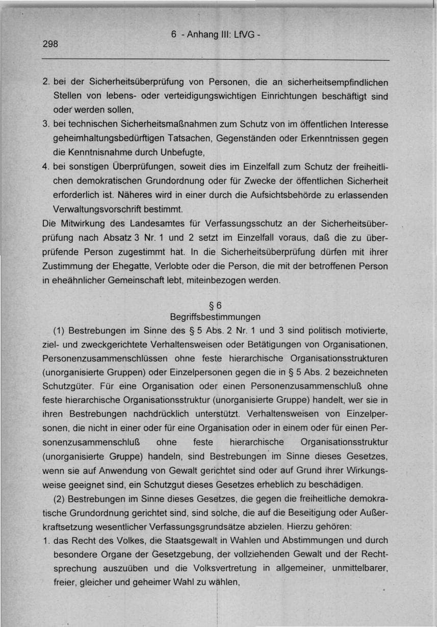 Seite 298 des Verfassungsschutzbericht 1994 Berlin