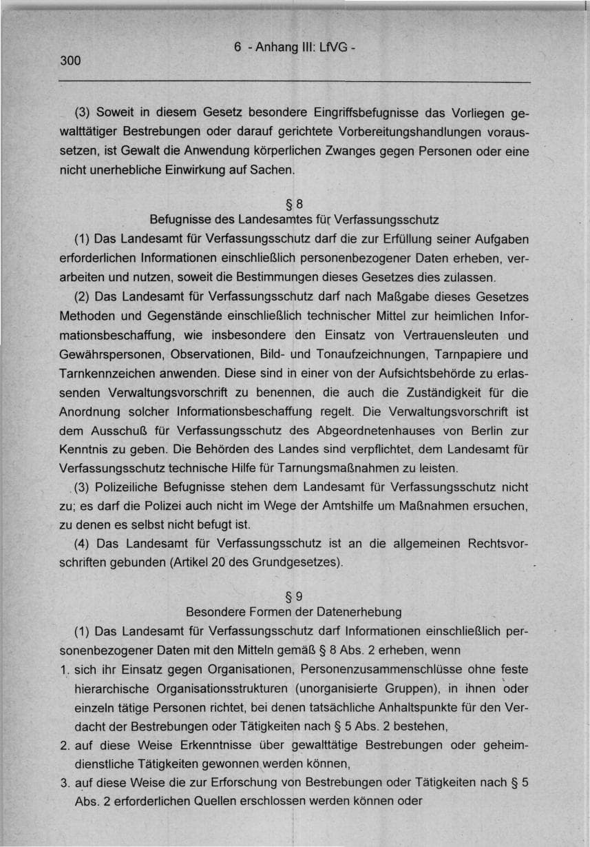 Seite 300 des Verfassungsschutzbericht 1994 Berlin