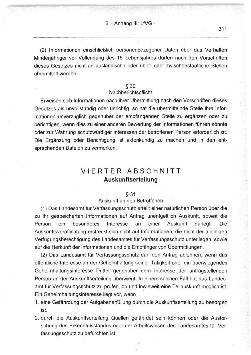 Seite 311 des Verfassungsschutzbericht 1994 Berlin