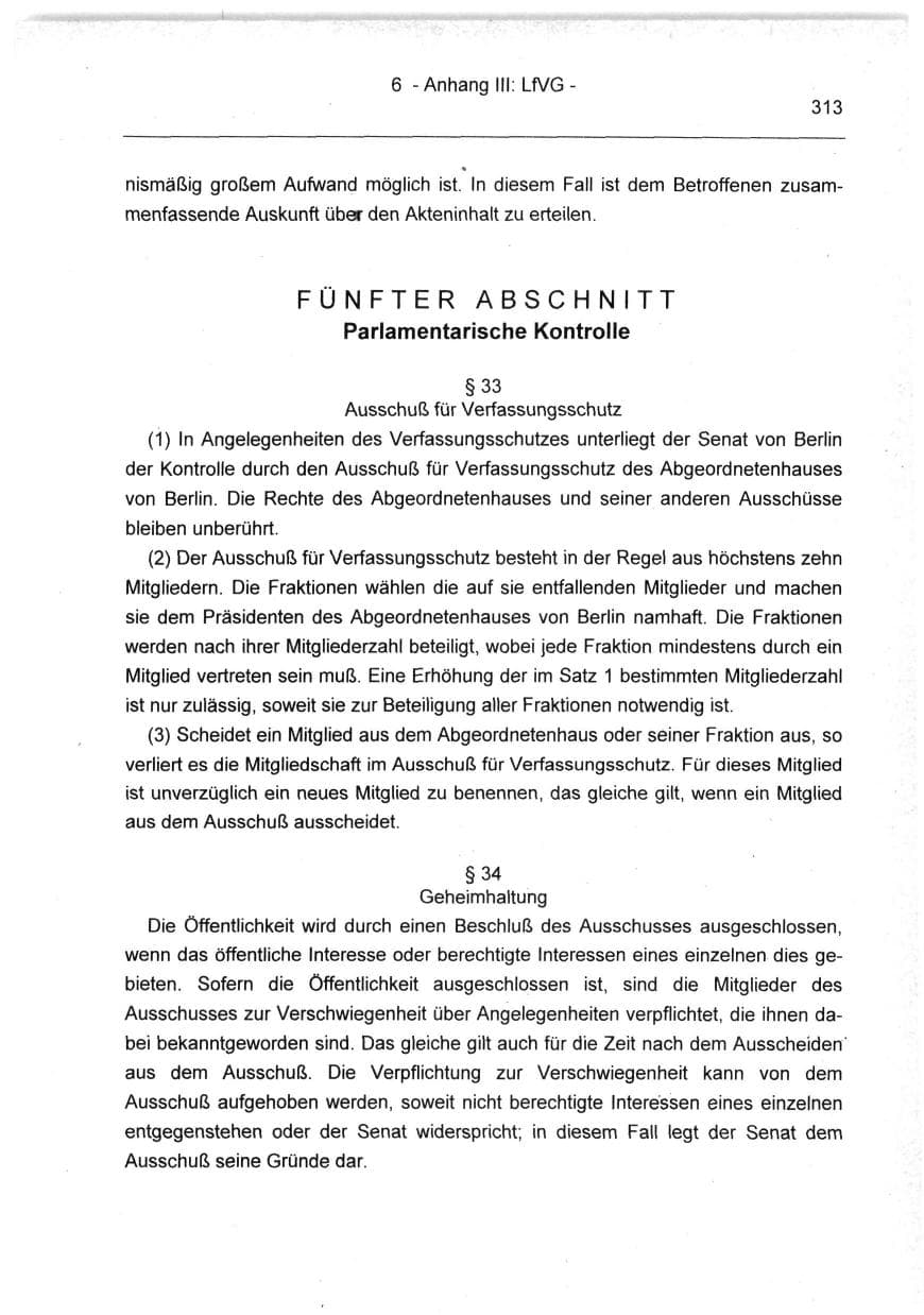 Seite 313 des Verfassungsschutzbericht 1994 Berlin