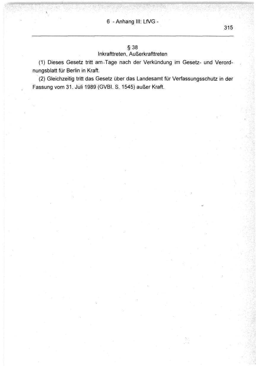 Seite 315 des Verfassungsschutzbericht 1994 Berlin