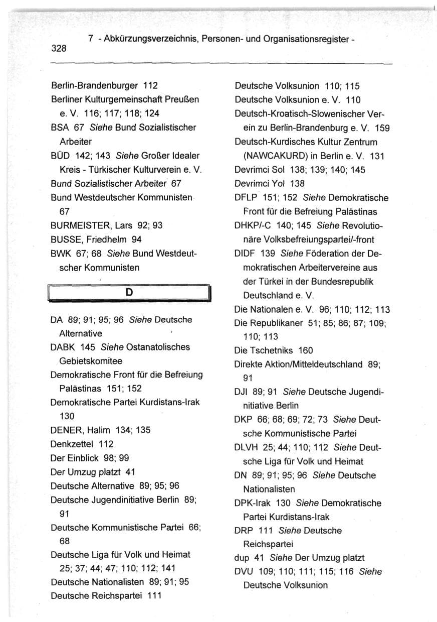 Seite 328 des Verfassungsschutzbericht 1994 Berlin