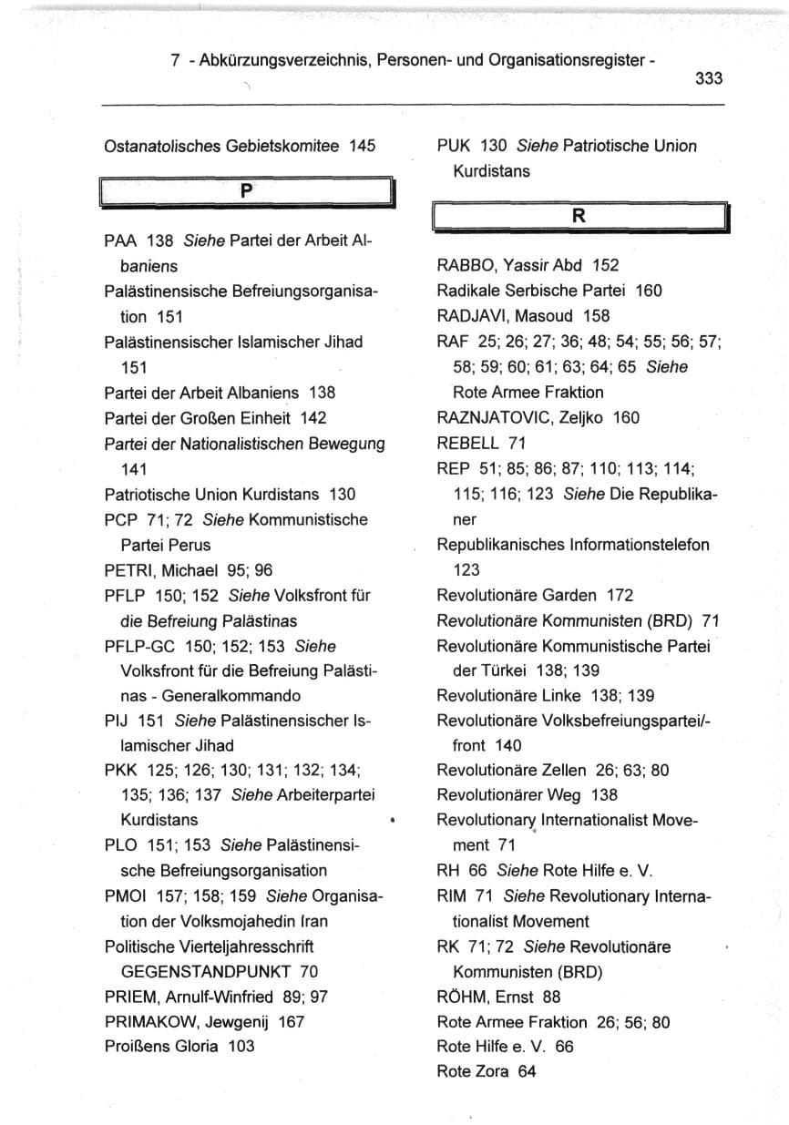 Seite 333 des Verfassungsschutzbericht 1994 Berlin