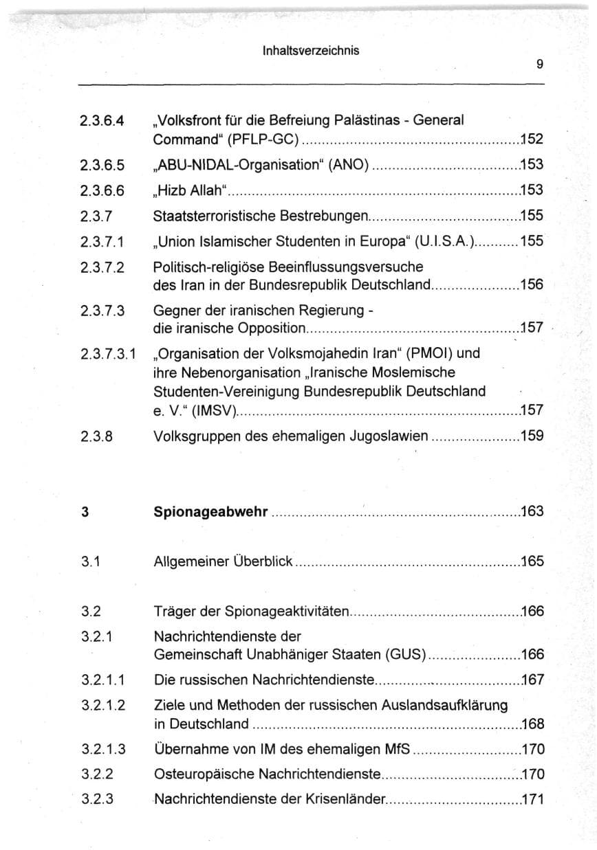 Seite 9 des Verfassungsschutzbericht 1994 Berlin