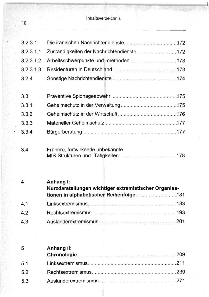 Seite 10 des Verfassungsschutzbericht 1994 Berlin