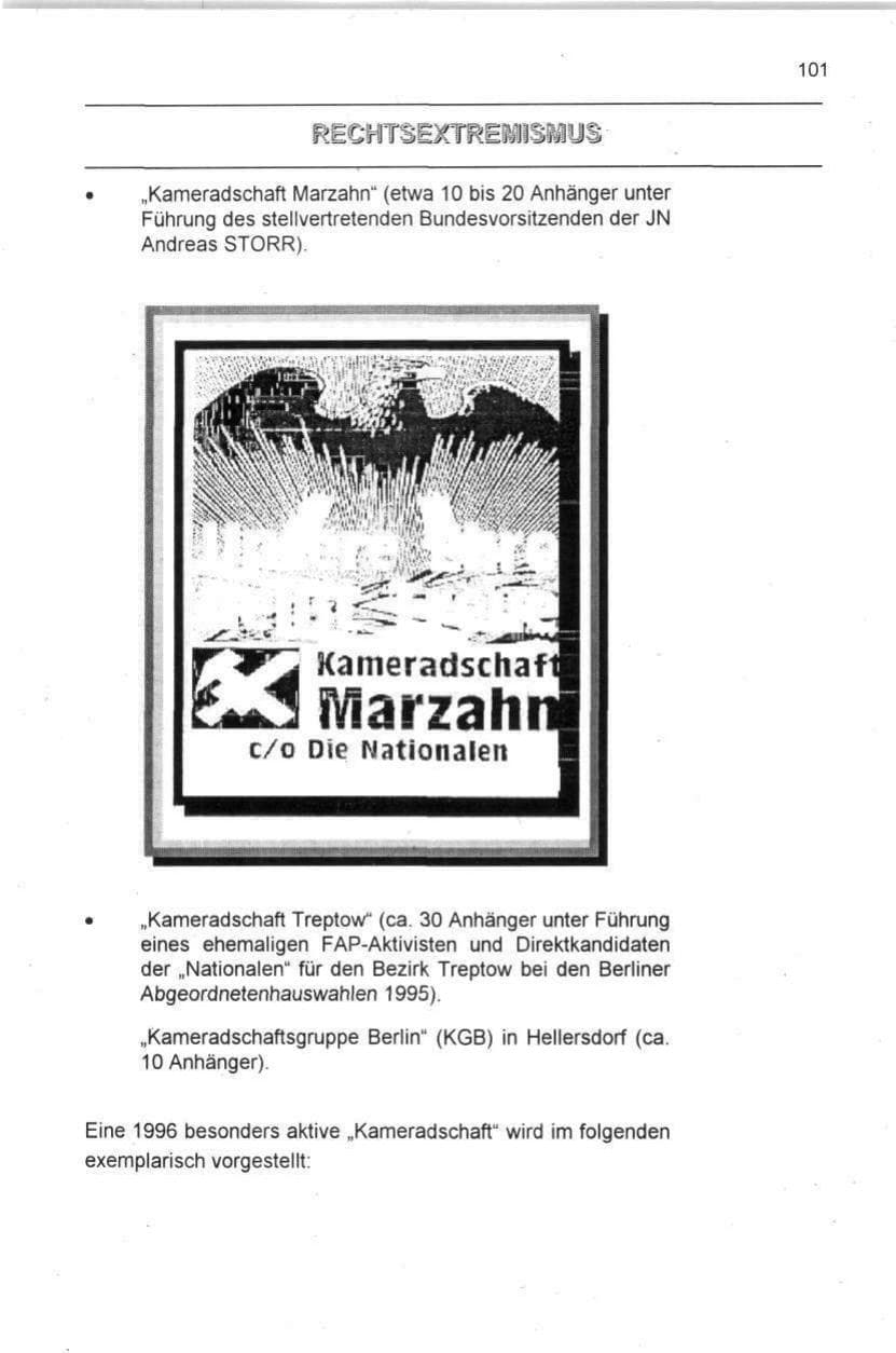 Seite 101 des Verfassungsschutzbericht 1996 Berlin