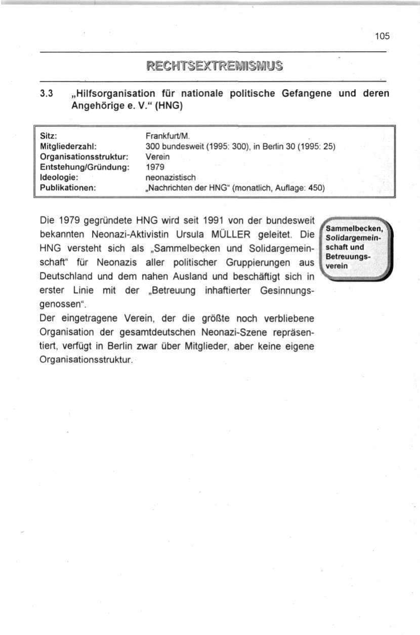 Seite 105 des Verfassungsschutzbericht 1996 Berlin