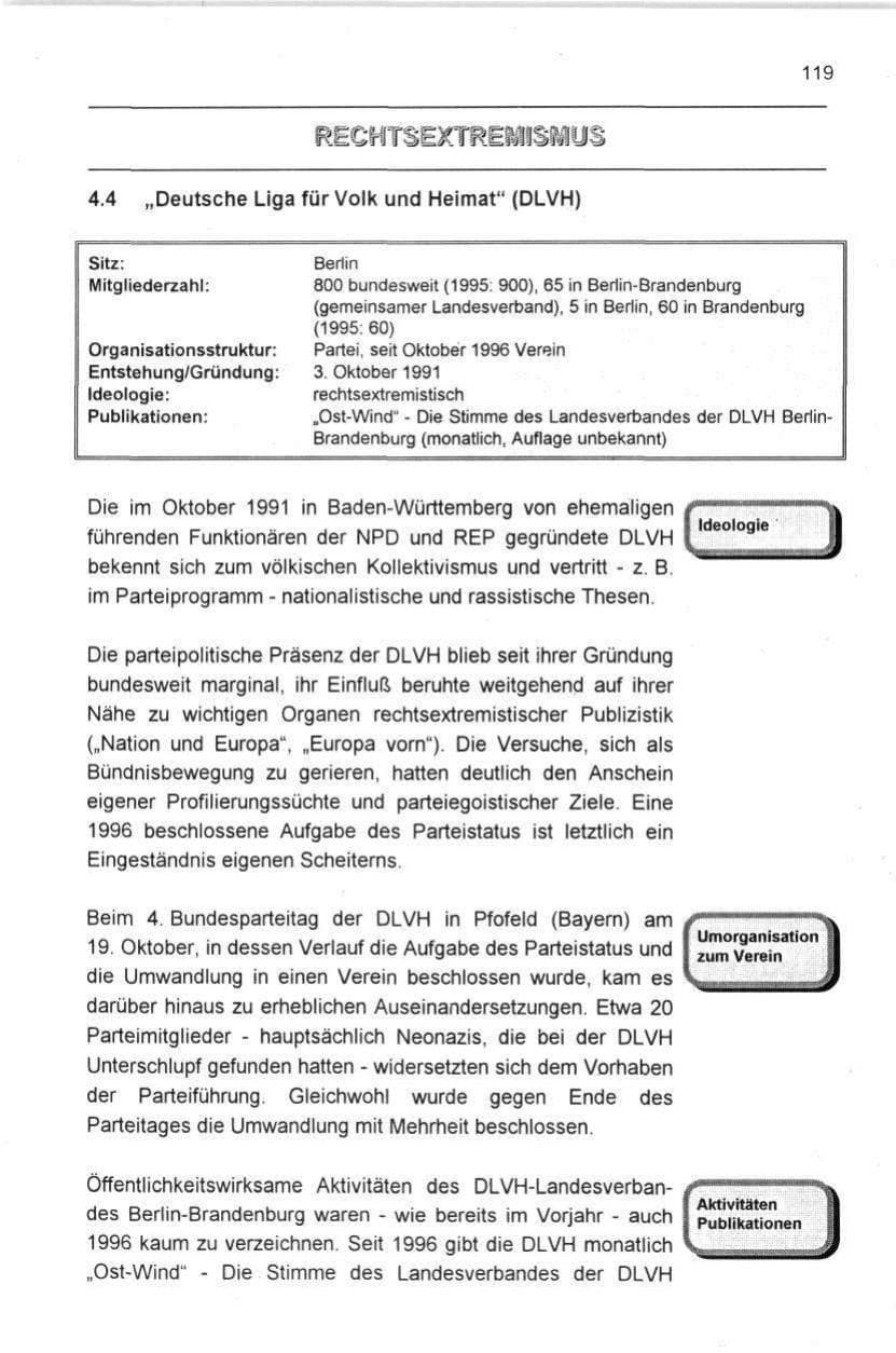 Seite 119 des Verfassungsschutzbericht 1996 Berlin