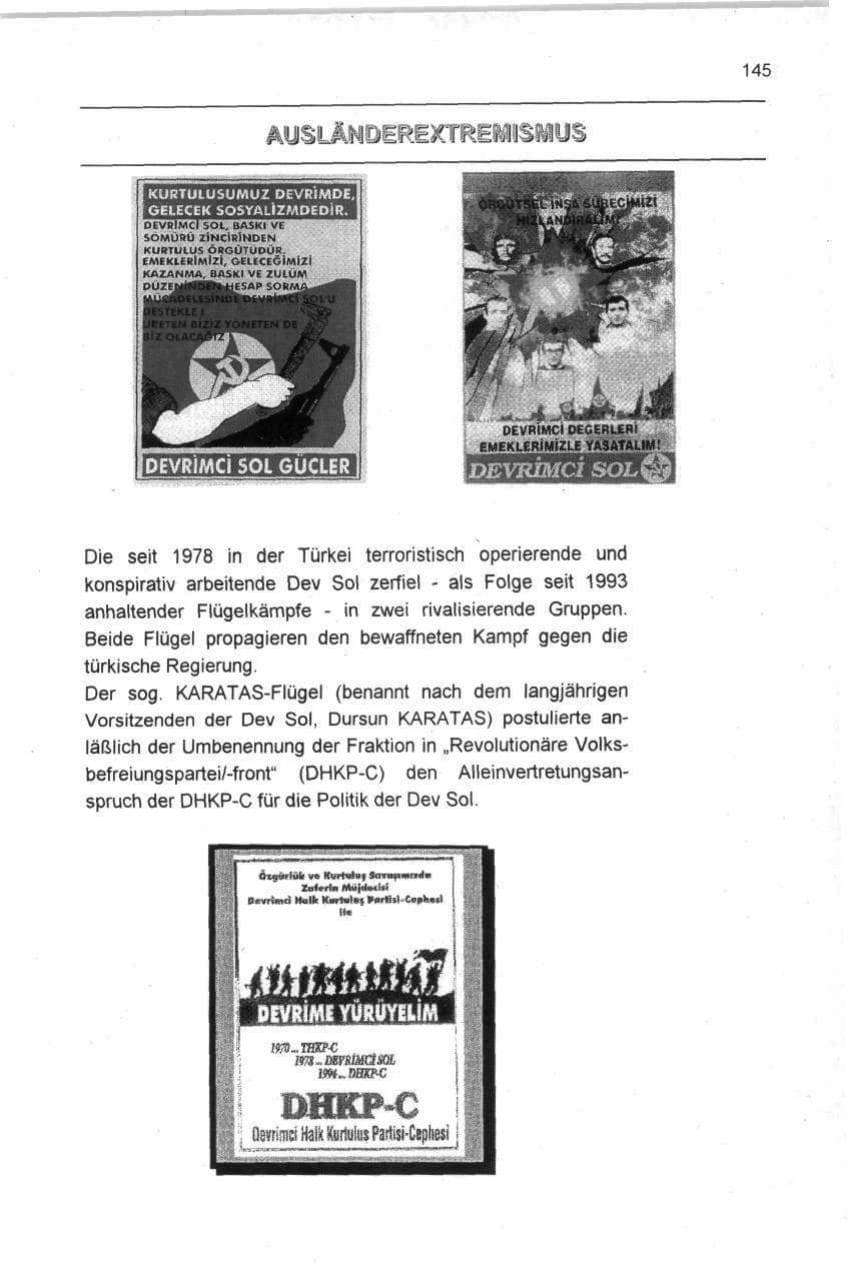 Seite 145 des Verfassungsschutzbericht 1996 Berlin