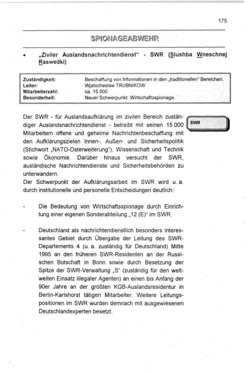 Seite 175 des Verfassungsschutzbericht 1996 Berlin