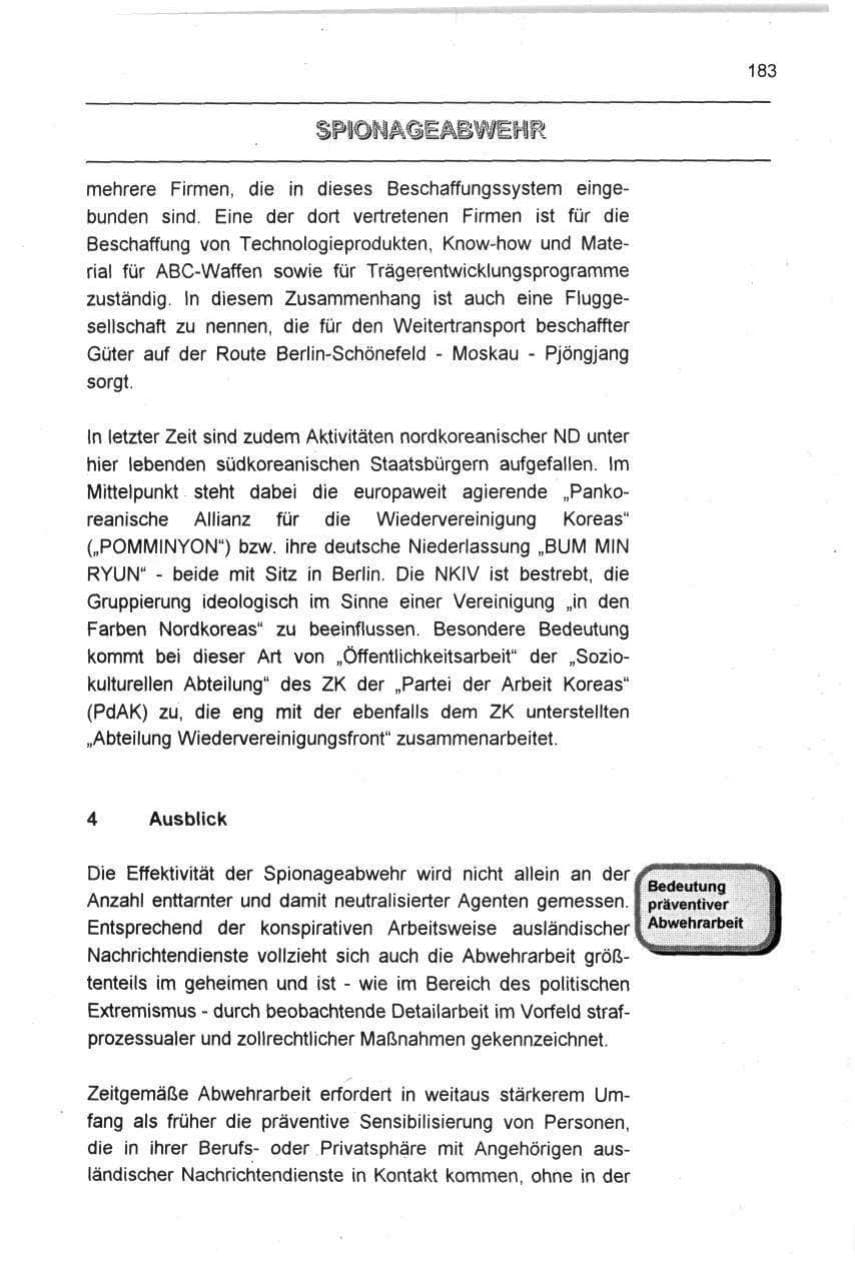 Seite 183 des Verfassungsschutzbericht 1996 Berlin