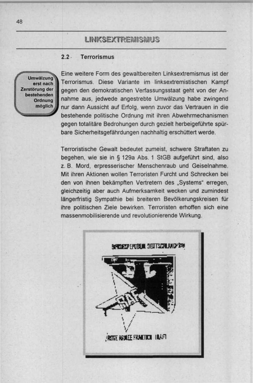 Seite 48 des Verfassungsschutzbericht 1996 Berlin