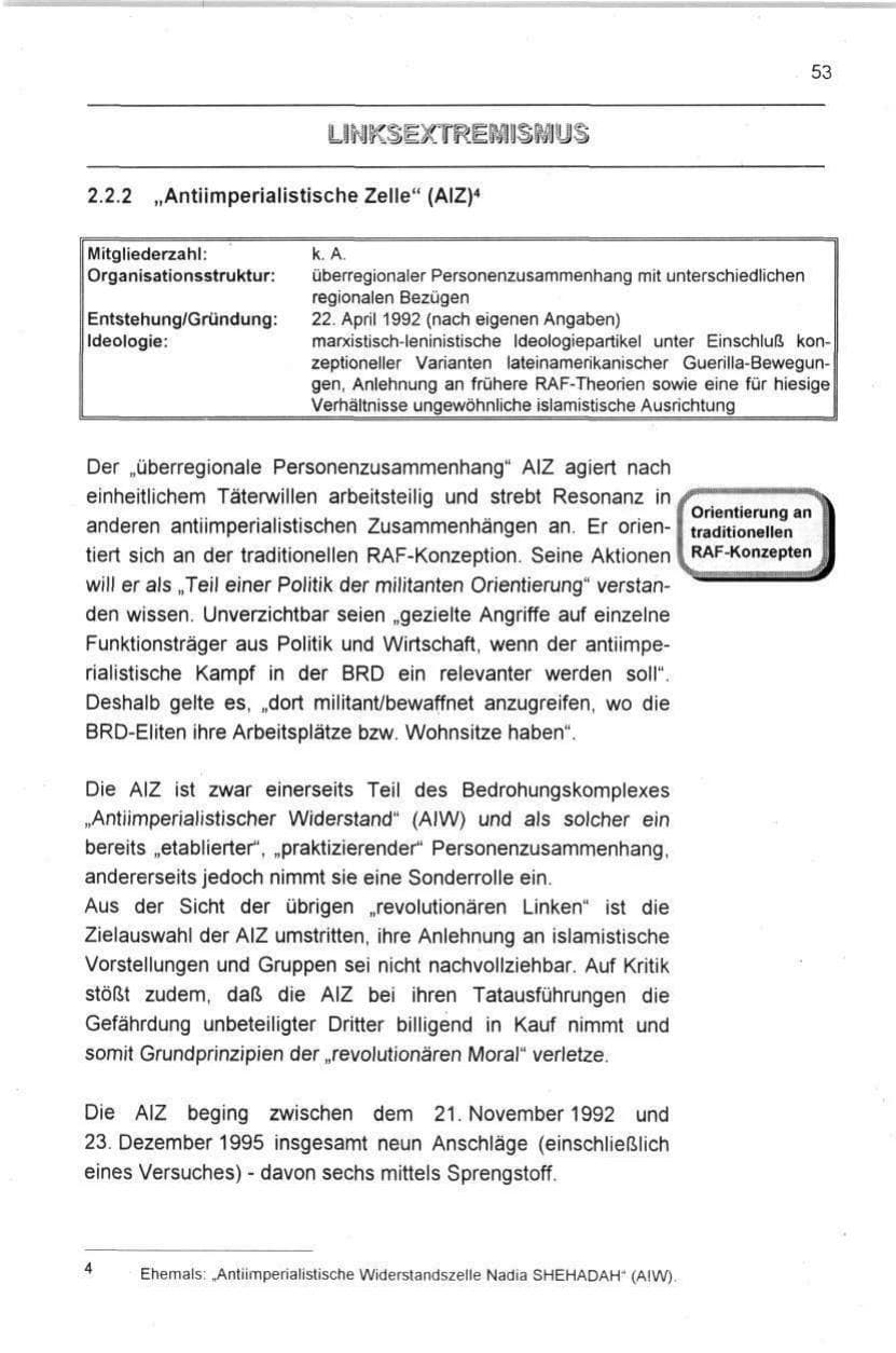 Seite 53 des Verfassungsschutzbericht 1996 Berlin