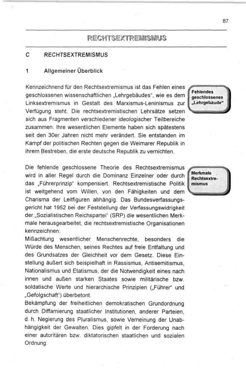Seite 87 des Verfassungsschutzbericht 1996 Berlin
