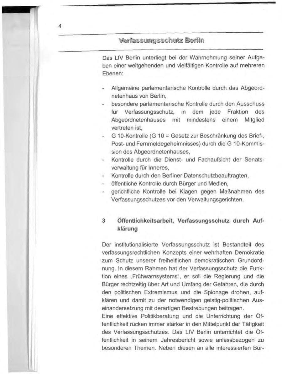 Seite 13 des Verfassungsschutzbericht 1999 Berlin