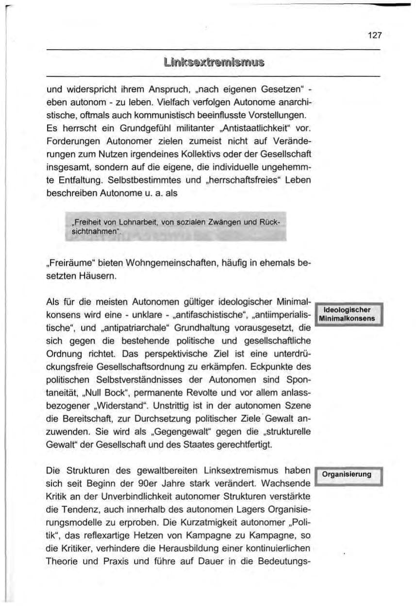 Seite 136 des Verfassungsschutzbericht 1999 Berlin