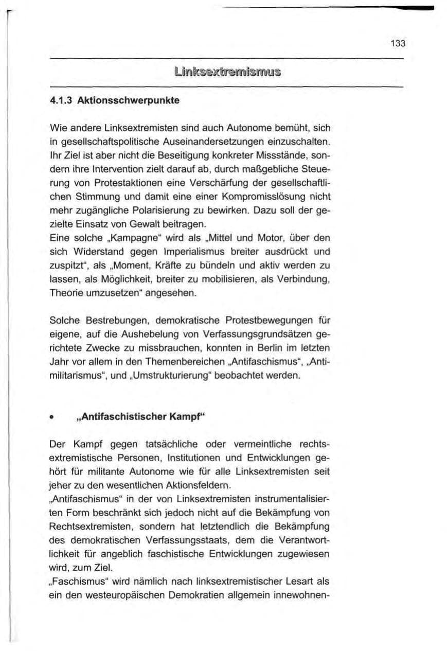 Seite 142 des Verfassungsschutzbericht 1999 Berlin