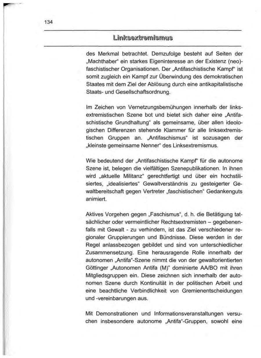 Seite 143 des Verfassungsschutzbericht 1999 Berlin