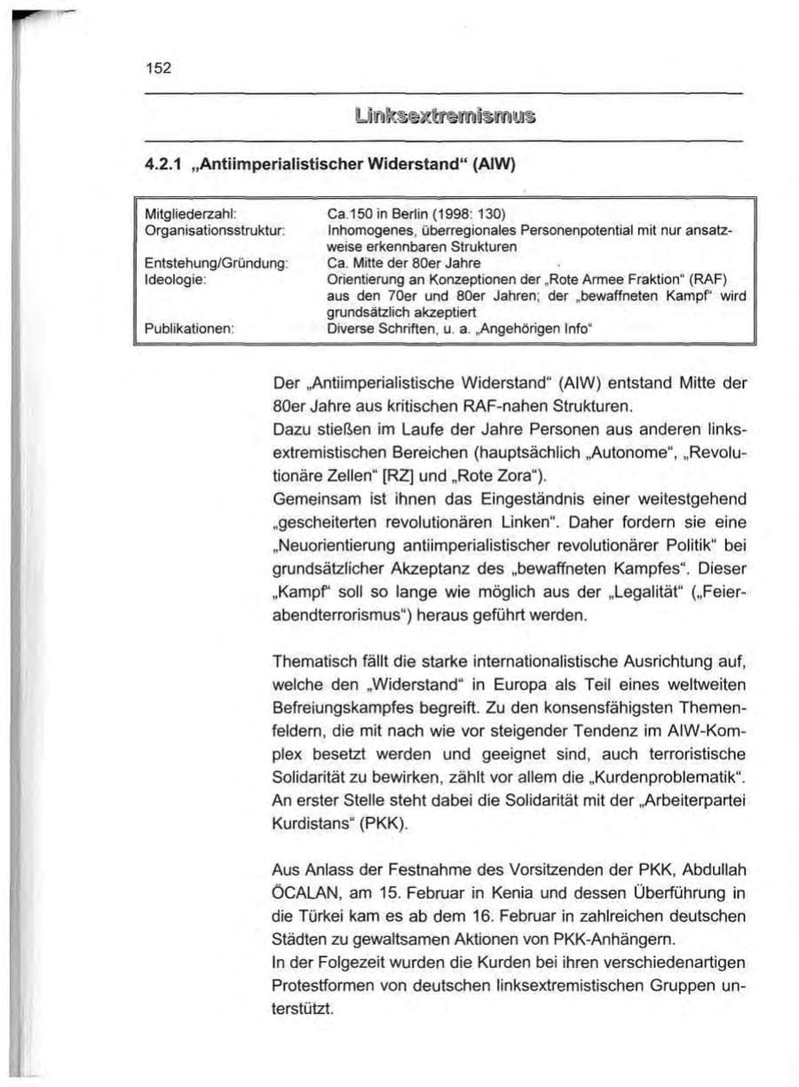 Seite 161 des Verfassungsschutzbericht 1999 Berlin