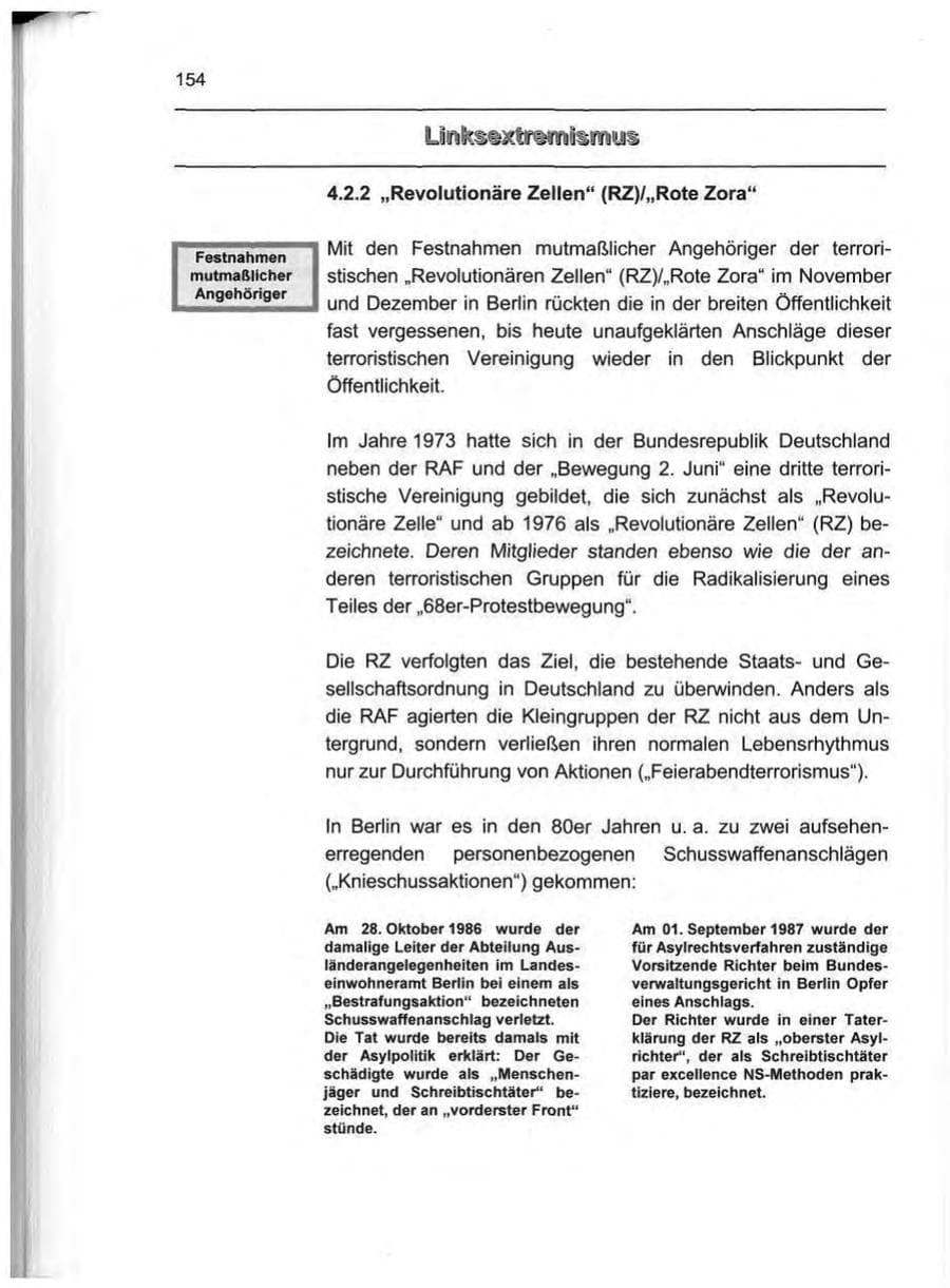 Seite 163 des Verfassungsschutzbericht 1999 Berlin