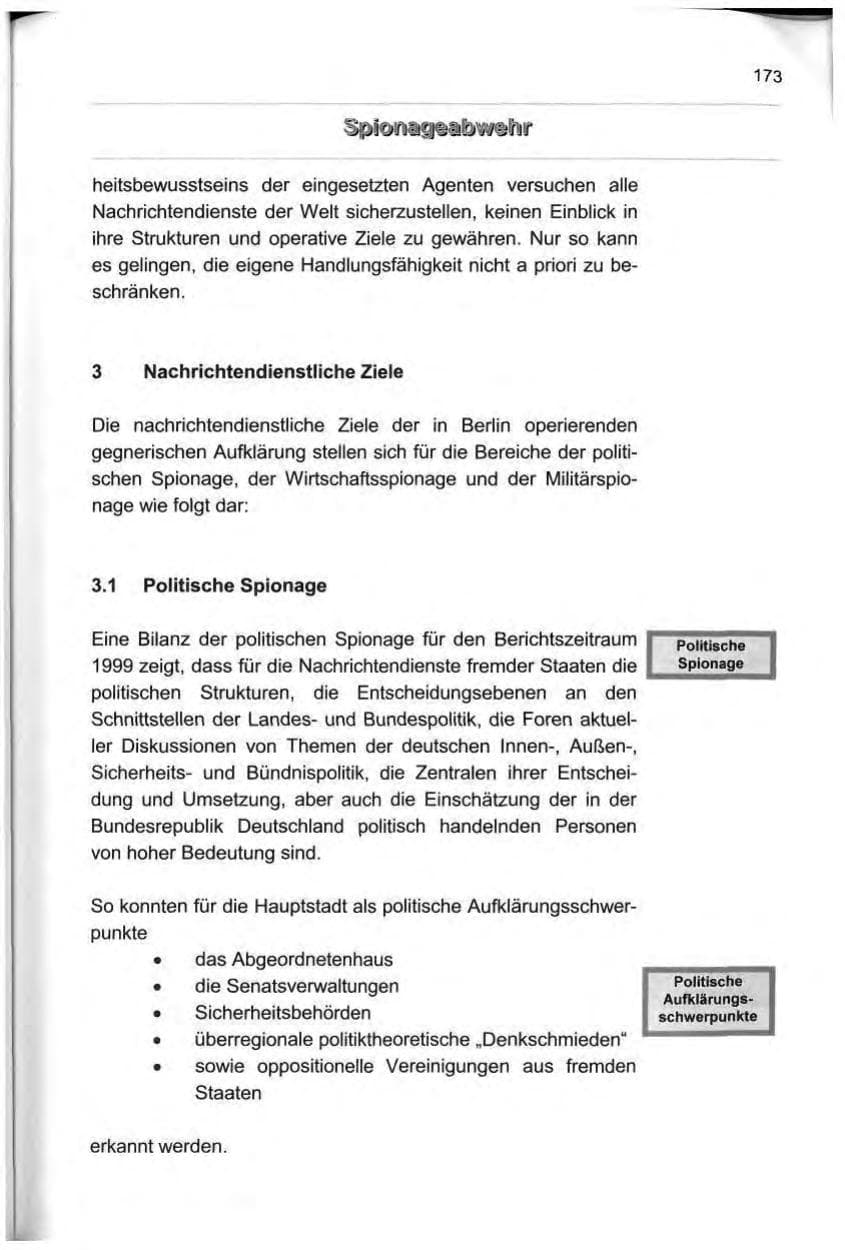 Seite 182 des Verfassungsschutzbericht 1999 Berlin