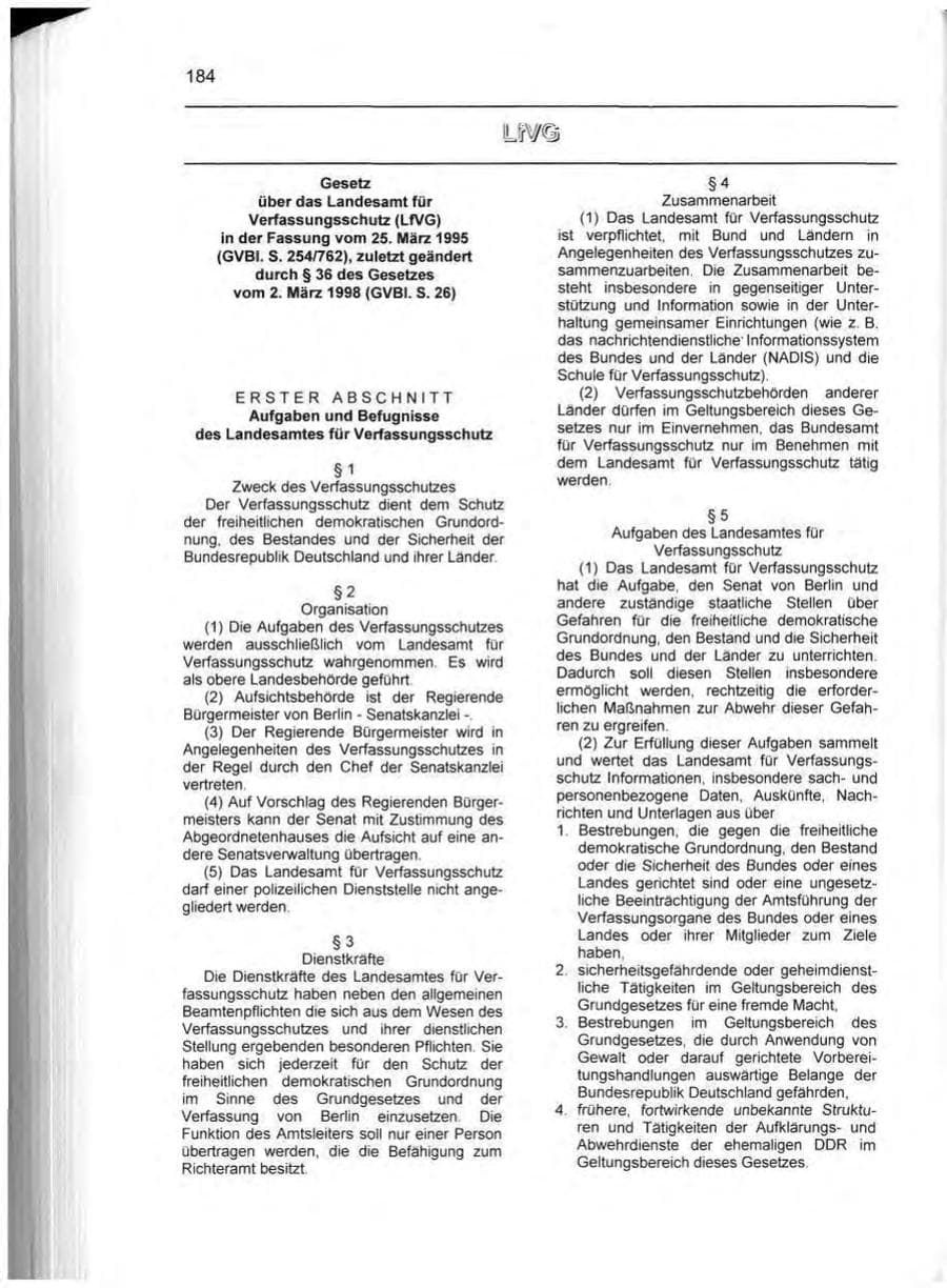 Seite 193 des Verfassungsschutzbericht 1999 Berlin