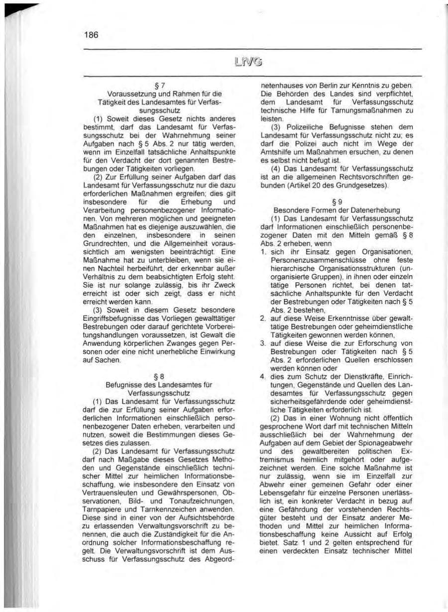 Seite 195 des Verfassungsschutzbericht 1999 Berlin